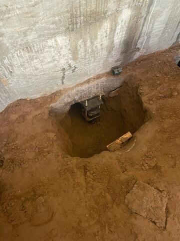 Our Foreman, Gabriel, and his crew successfully secured all the products on the damaged foundation.