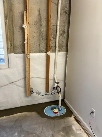 SmartSump was installed in the basement to pump out the floodwater directed to it. Each SmartSump is fitted with an alarm to alert the homeowner if there's a problem with the system or if the system needs maintenance.