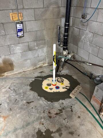 After: The homeowner was given peace of mind knowing their basement had the best home sump pump.