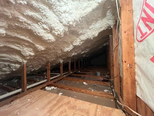 Spray Foamed Attic done the right way