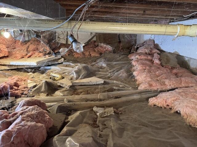 Before: Brady, one of our Design Specialists, recommended encapsulating the entire crawl space.