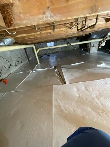 During: Our Foreman, Victor, and his crew encapsulated the entire crawl space.