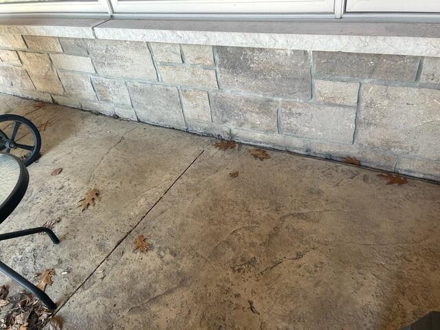 Deep cleaning and clearing out the expansion joints. We removed old debris and mineral deposits to ensure the new sealant bonds perfectly.