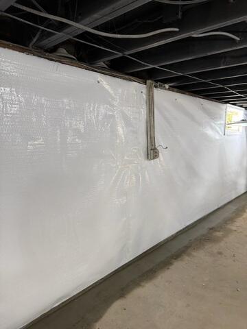 CleanSpace Wall Panels were installed to create a moisture-resistant and mold-resistant barrier along the basement walls.