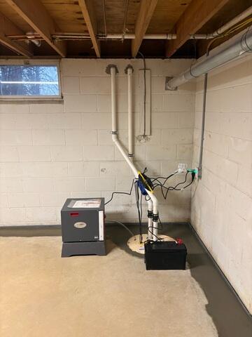 Our TripleSafe Sump Pump was installed to ensure reliable, high-capacity water removal during heavy rainfall and unexpected pump failures, providing multiple layers of protection for continuous performance. Paired with the SaniDry Sedona Dehumidifier, this system not only removes excess water but also controls humidity levels, improving indoor air quality and preventing mold growth, musty odors, and moisture-related deterioration.