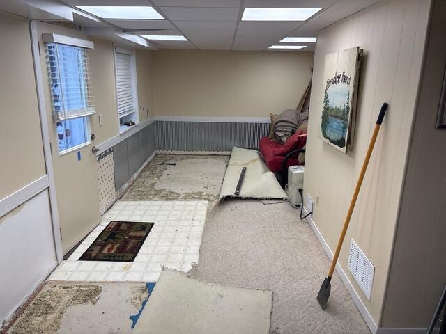 Before: Our Design Specialist, Jason, recommended lifting the sunken concrete slab and stabilizing the damaged foundation back to its original state.