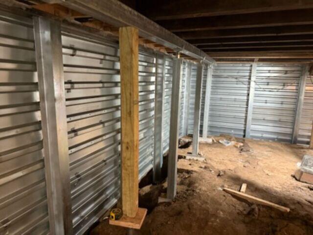 EverBrace was installed to permanently reinforce the failing foundation walls and protect against future movement and collapse.