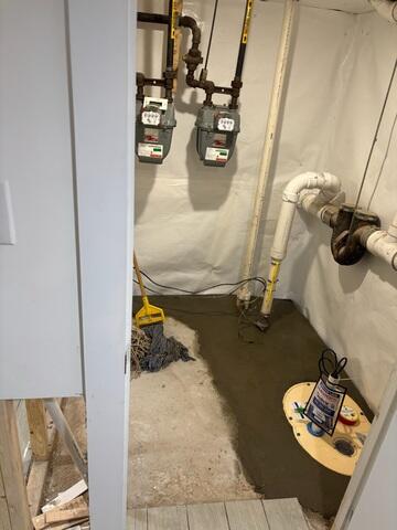 WaterGuard was installed to capture and redirect groundwater away from the foundation, preventing water buildup and reducing the risk of basement moisture and structural damage.