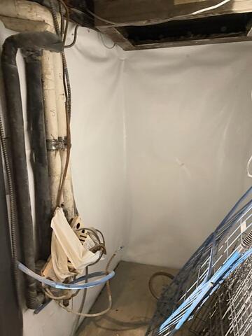 CleanSpace Wall Panels create a sealed, moisture-resistant barrier along basement walls, preventing future water infiltration while maintaining a clean, finished look.