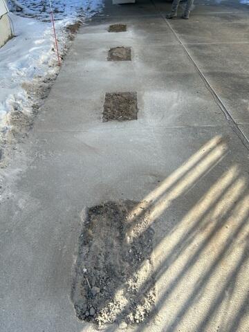 During: Our Foreman, Kiko, and his crew secured GeoLock Wall Anchors along the struggling wall.