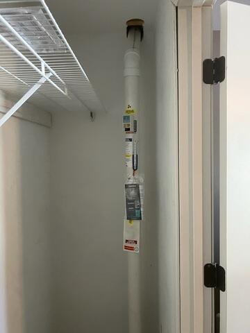 During: Our Foreman, Gus, and his crew secured the interior section of the Radon Mitigation System.