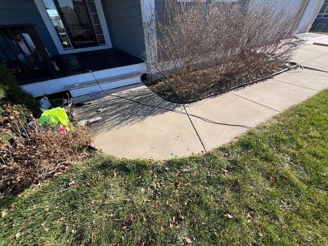 Before: Our Design Speicalist, Gary, recommended inserting PolyLevel below the sinking slabs.