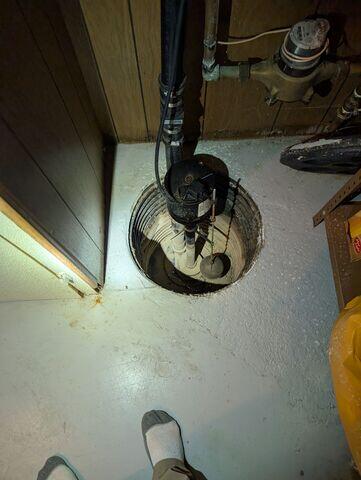 Before: Our Design Specialist, James, recommended securing a Radon Mitigation System in the home.