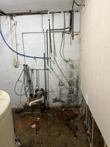 Before: Our Design Specialist, Chuck, noted the issues would only worsen unless properly repaired.