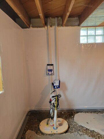 During: Our Foreman, Arturo, and his crew succesfully secured all the products in the basement.