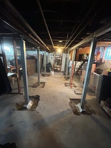 During: Our Foreman, Kevin, and his crew secured all the SmartJacks along the supplemental beam.