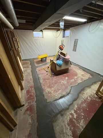 During: Our Design Specialist, James, recommended securing waterproofing products throughout the basement.