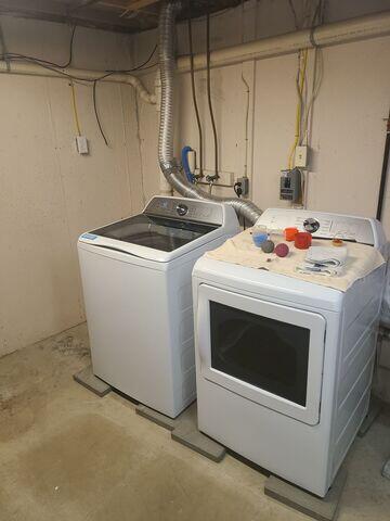 Washer and dryer had to be elevated due to storm water intrusion. Potentially jeopardizing very valuable and essential appliances within their home.