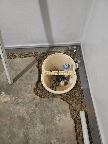 During: Our Foreman, Lane, and his crew succesfully secured all the products throughout the basement.