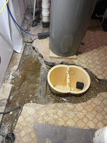During: Our Foreman, Raul, and his crew installed WaterGuard and a new TripleSafe in the basement.