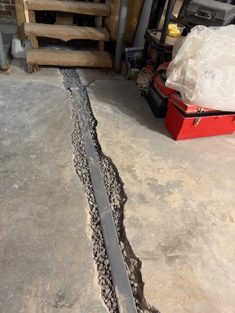 feed line being installed