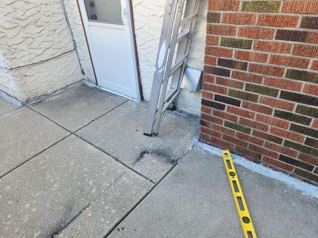 Before: Our Design Specialist, Dave, recommended inserting NexusPro in the old joints of the concrete.