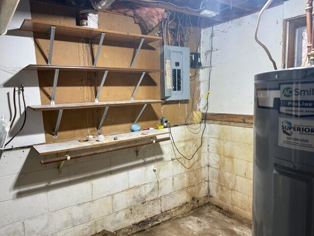 Before: Our Design Specialist, Dustin, recommended waterproofing the water-damaged basement.