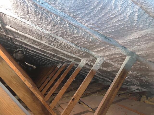 3" of closed cell spray foam