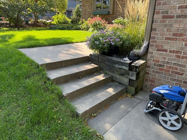Before: Romeo, one of our Design Specialists, recommended lifting the steps using PolyLevel.