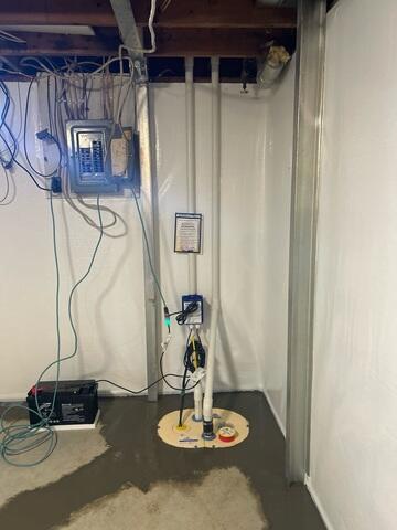 During: Our Foreman, Kiko, and his crew succesfully secured the products in the basement.