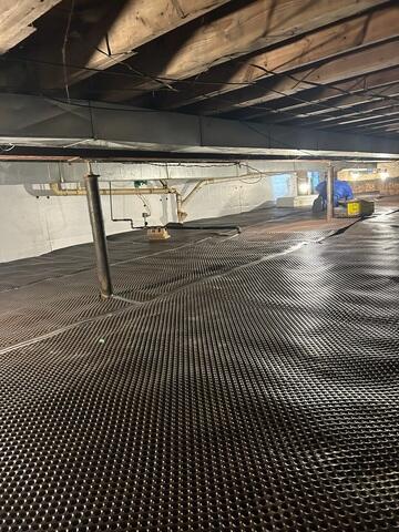 During: Our Foreman, Jose, and his crew worked hard to secure all the products throughout the crawl space.