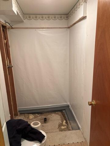 During: Our Foreman, Jesus, and his crew succesfully secured all the products throughout the basement.