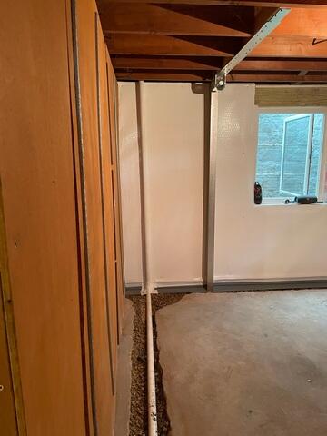 During: Our Foreman, Gabriel, and his crew secured the waterproofing products throughout the basement.