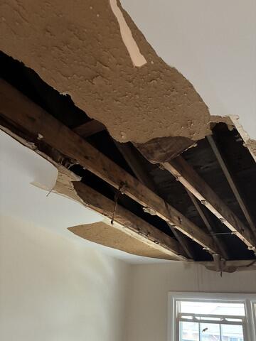 We had no choice but to tear out the ceiling.
