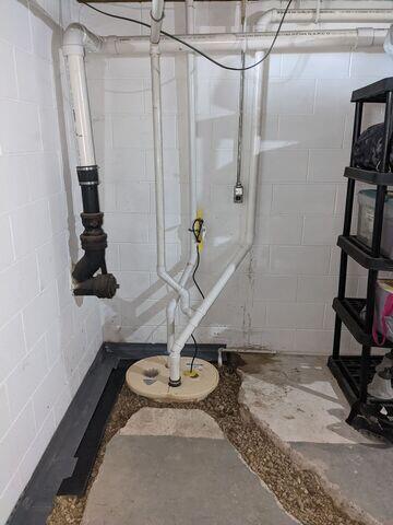 During: Our Foreman, Lane, and his crew successfully secured all the products throughout the basement.