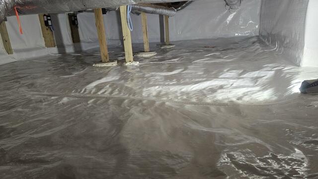We installed a full crawl space encapsulation system using CleanSpace.