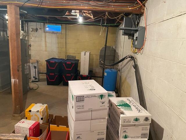 Before: Our Design Specialist, Chuck, recommended securing several foundation repair products in the basement.