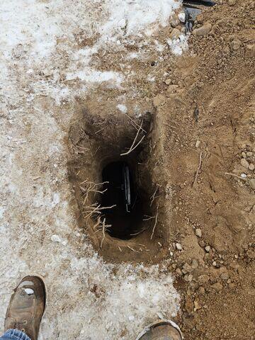 During: Our Foreman, Juan, and his crew secured all the GeoLock Wall Anchors on the damaged walls.