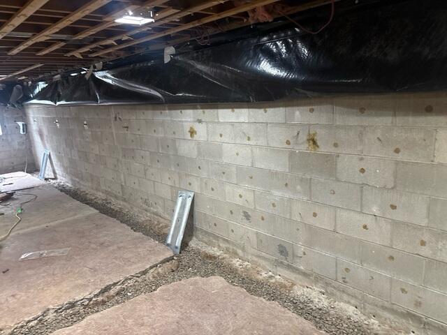 During: Our Foreman, Jesus, and his crew secured all the products throughout the basement.