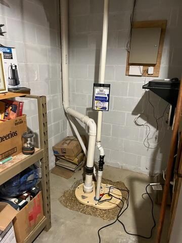 During: Our Foreman and his crew succesfully secured all the products in the basement.