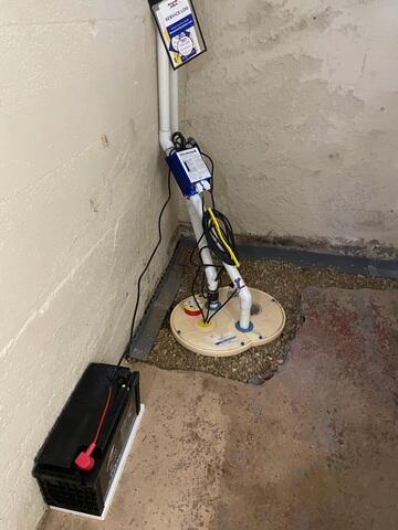 During: Our Foreman, Gabriel, and his crew recommended securing several waterproofing products in the basement.