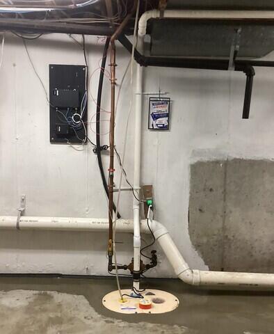 The SuperSump Plus takes the collected water and pumps it out of the basement through the discharge line.