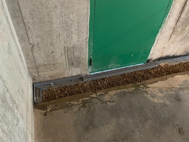 During: Our Foreman, Gustavo, and his crew successfully secured the WaterGuard along the basement wall.