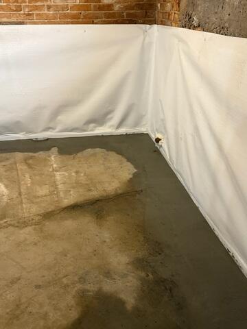 To properly manage the water intrusion, a comprehensive interior waterproofing system was installed, including:

WaterGuard® perimeter drainage system
TripleSafe® sump pump system
CleanSpace® wall system to manage wall moisture