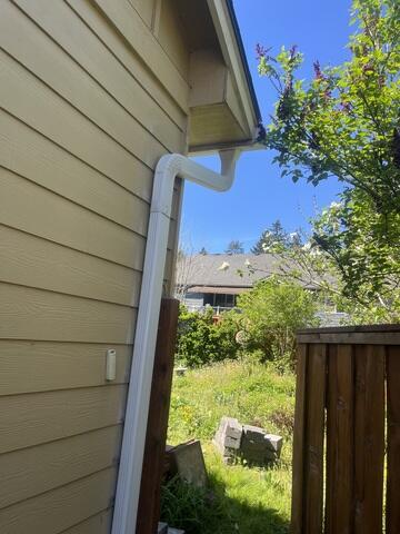 Downspout After Install Photo completed by Installer, Edgar.