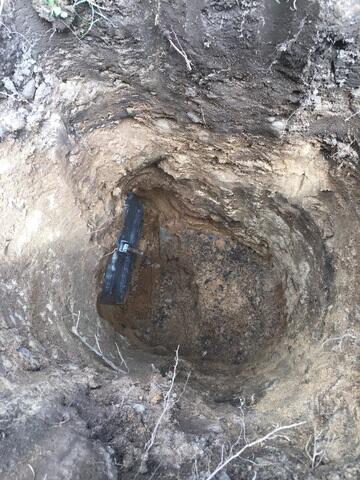 Our crew attached the earth anchor to the interior wall plate