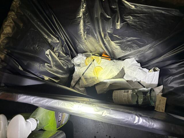 There were also a number of trash cans full of trash and fruit flies!