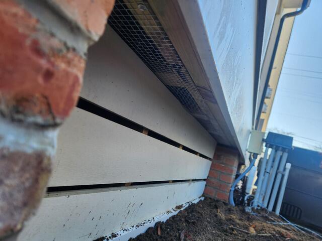 We also temporarily enclosed the access point with hardware cloth.