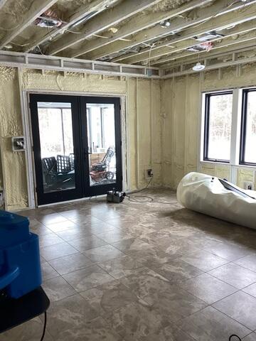 before basement waterproofing