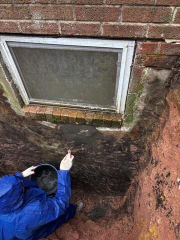 Installing the new window well